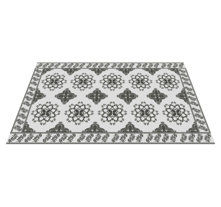 Floral vintage design dining room carpet - TenStickers