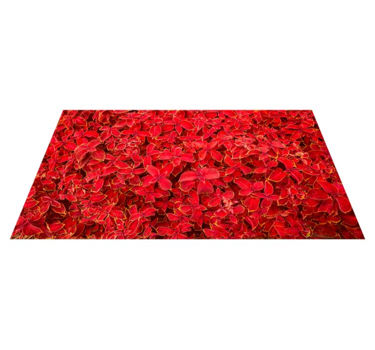 petal pattern red vinyl rug - TenStickers
