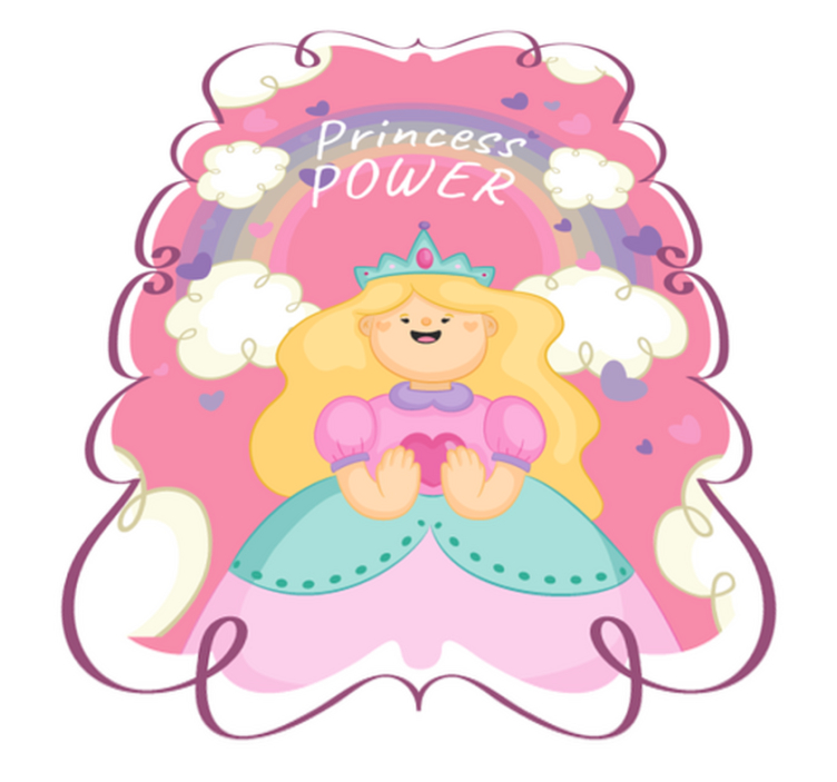 Princess Power Playmat kids vinyl rug - TenStickers
