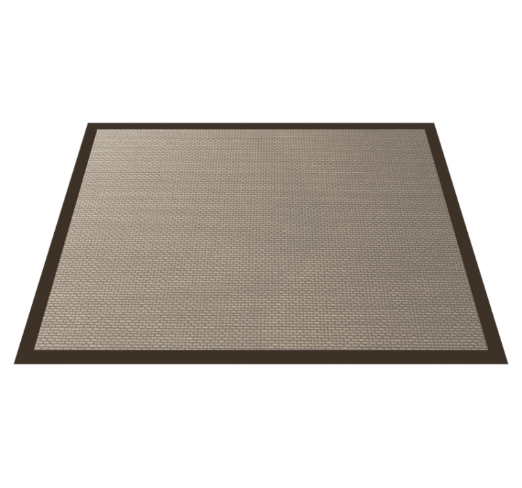 Darker color outline beige vinyl rug - TenStickers