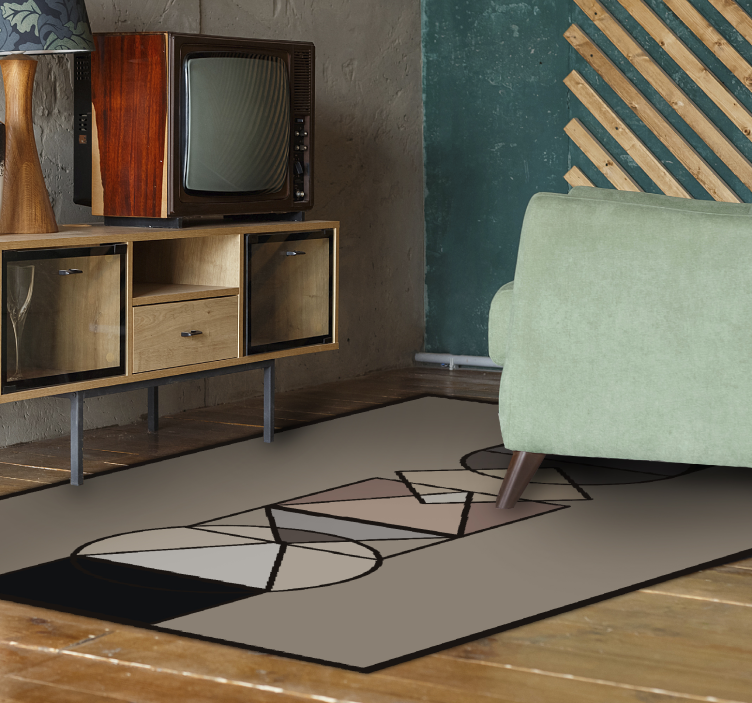 Abstract Geometries geometric vinyl rug - TenStickers