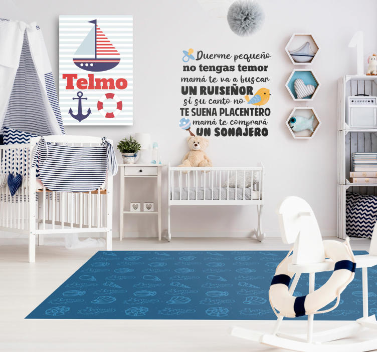 Marine Motifs Illustration animal vinyl rug - TenStickers