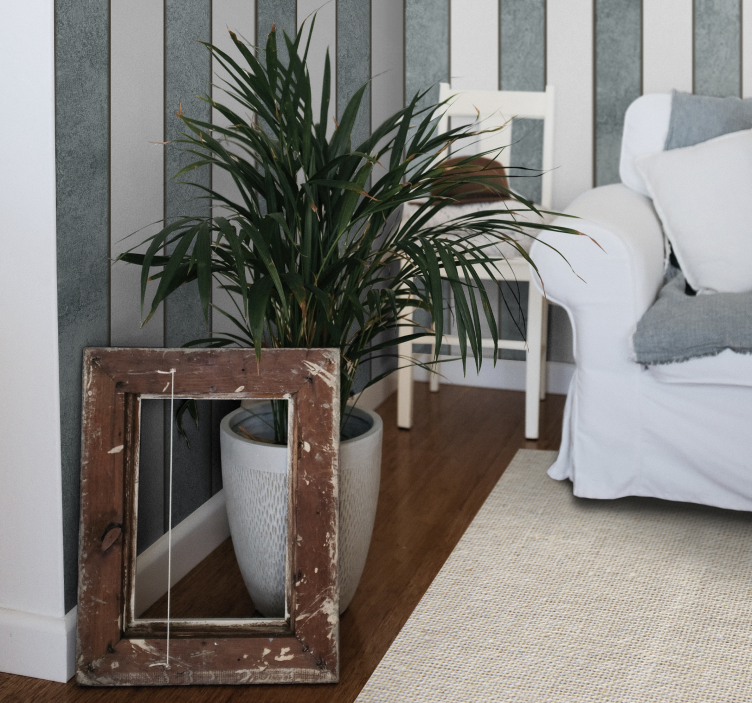 Beige natural fibers wood effect vinyl rug - TenStickers