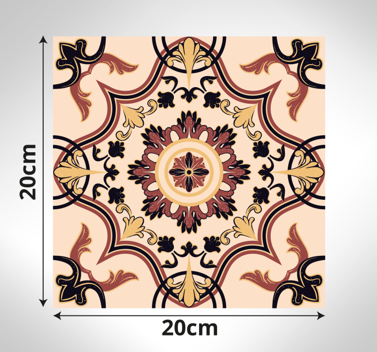 Mosaic Inspired Elegance mosaic vinyl rug - TenStickers