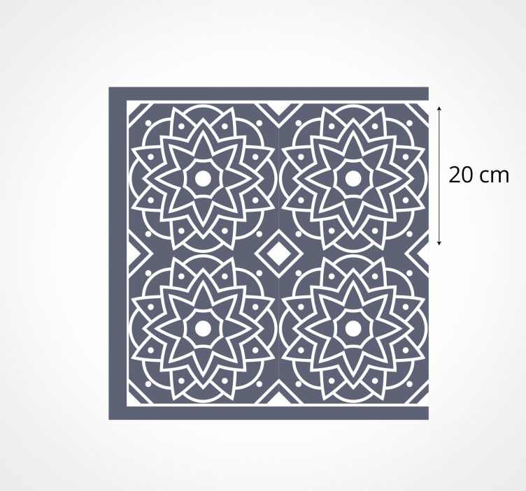 Intricate Mosaic Pattern kitchen vinyl rug - TenStickers