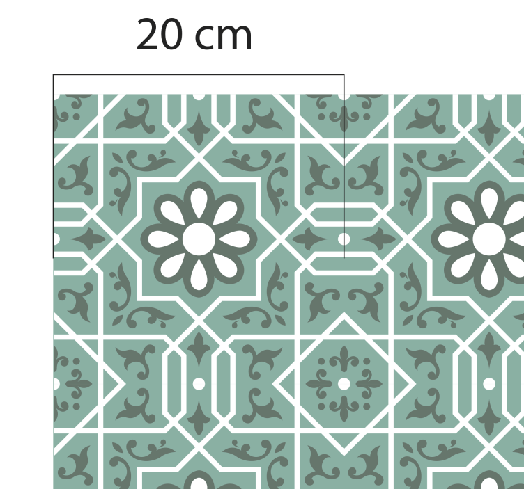 Moroccan Pattern tile vinyl rug - TenStickers
