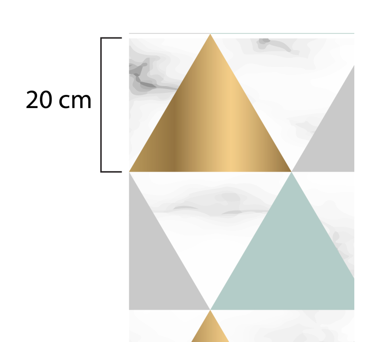 Geometric Triangle Mosaic geometric vinyl rug - TenStickers