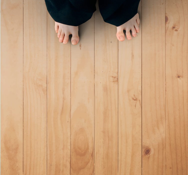Plank Light Surface wood effect vinyl rug - TenStickers