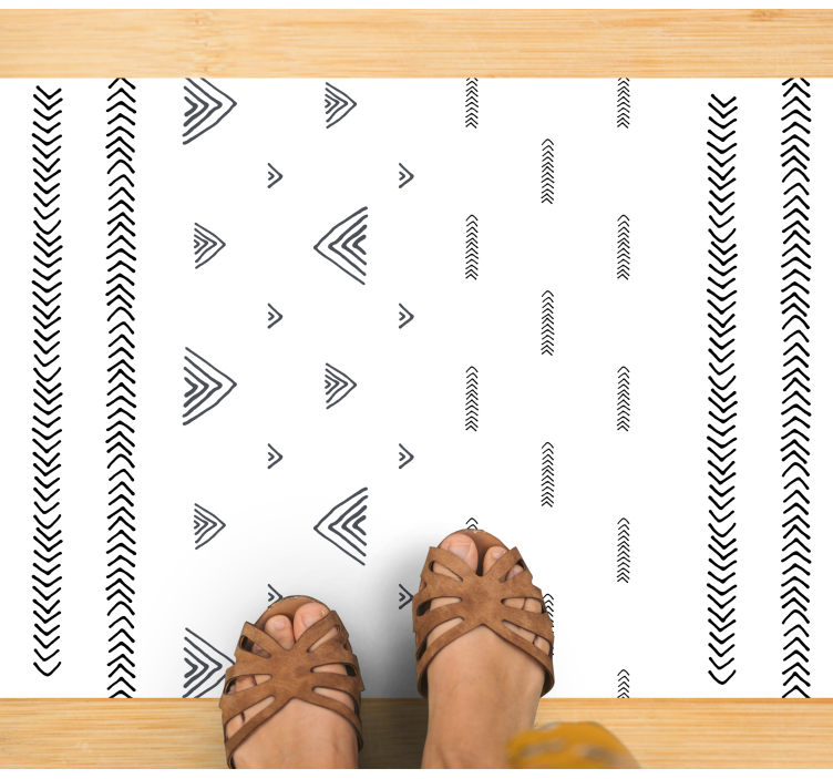 Contemporary Geometric Patterns ethnic vinyl rug - TenStickers