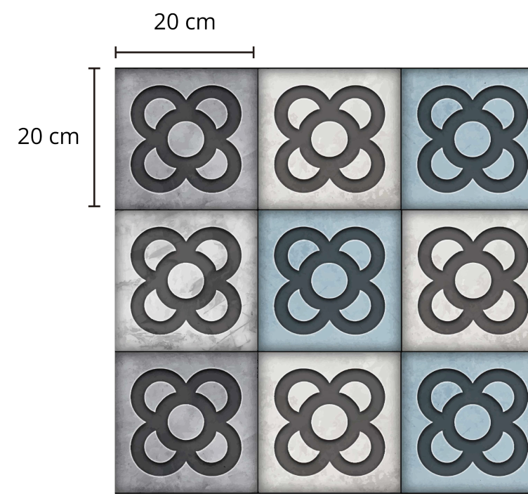 Decorative Tile Pattern tile vinyl rug - TenStickers