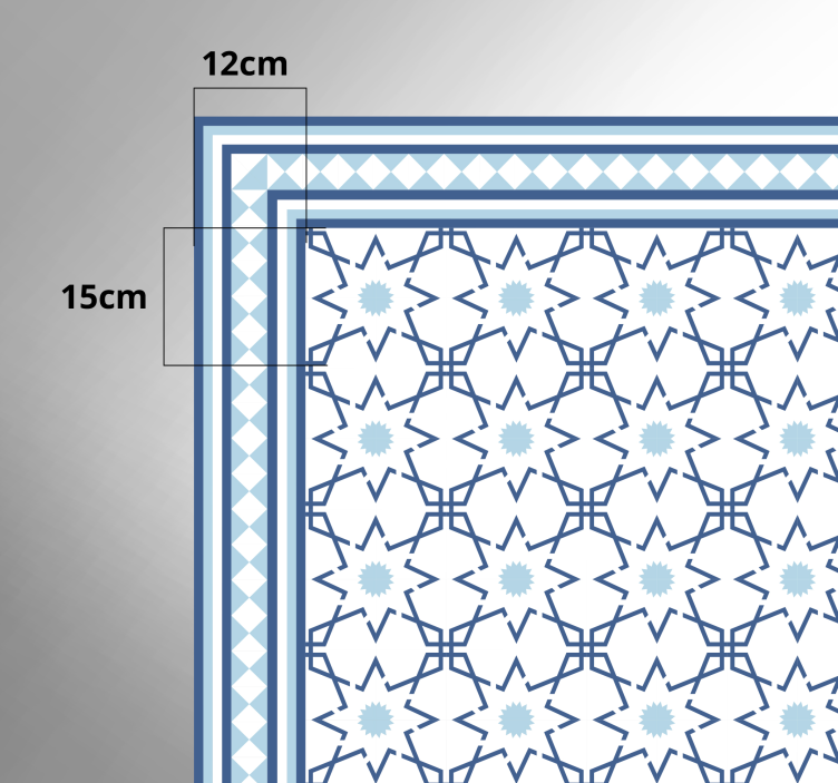 Tiled Geometric Pattern tile carpet - TenStickers