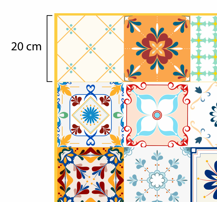 Mosaic Tile Patterns tile vinyl rug - TenStickers