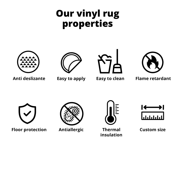 Jute texture rectangle hallway carpet - TenStickers