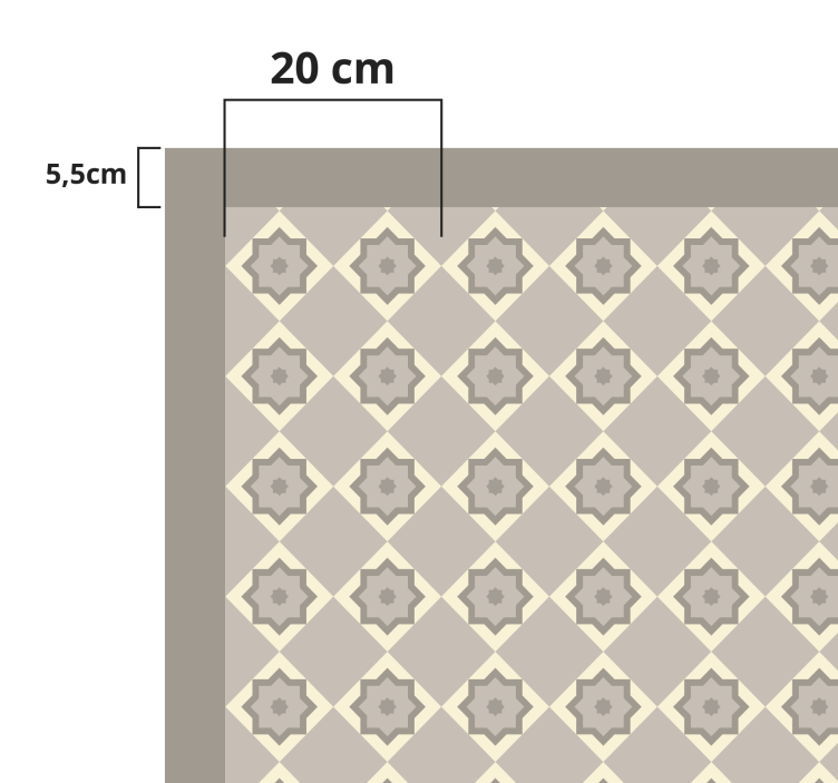 Elegant Star Pattern marble vinyl rug - TenStickers