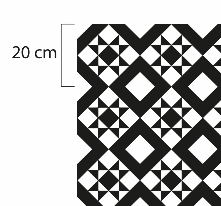 Monochrome Geometrics geometric vinyl rug - TenStickers
