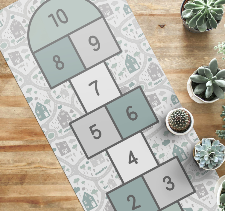 Hopscotch Play Area game vinyl rug - TenStickers
