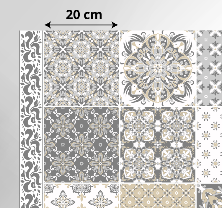 classic gray pattern tile carpet - TenStickers