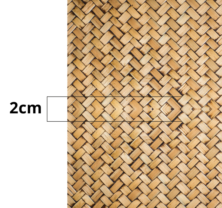 Bamboo woven effect wood effect vinyl rug - TenStickers