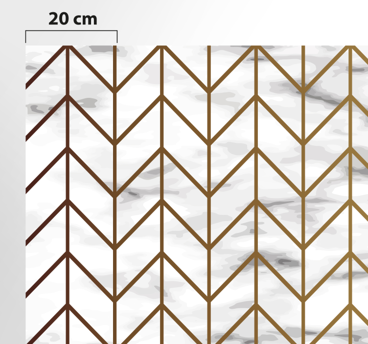 Gold and marble geometrics kitchen mat - TenStickers