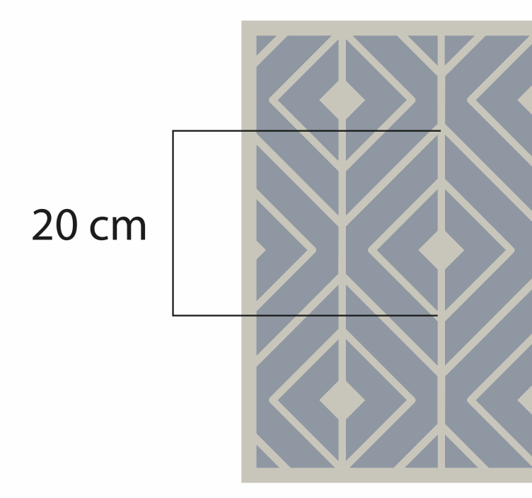 Soft geometric pattern bedroom vinyl rug - TenStickers