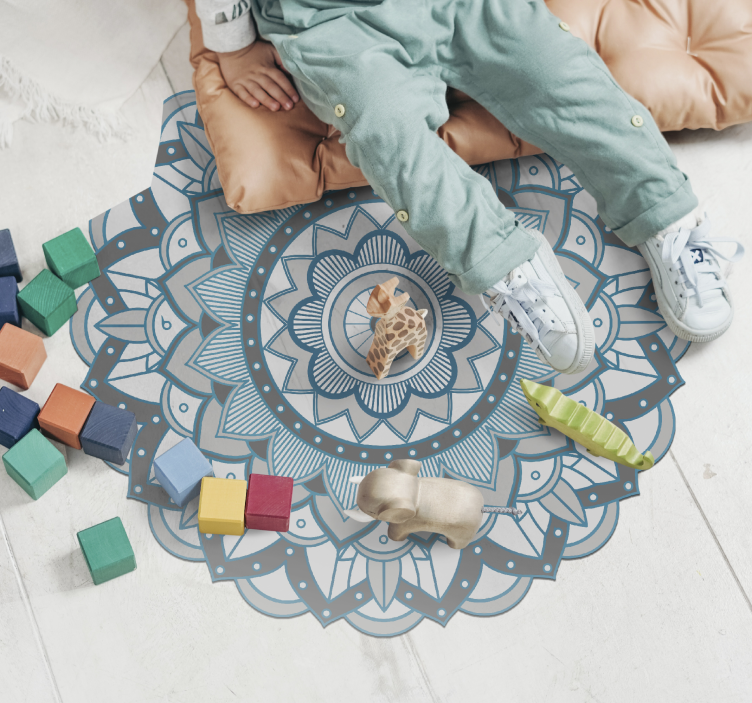 Intricate Mandala mandala vinyl rug - TenStickers
