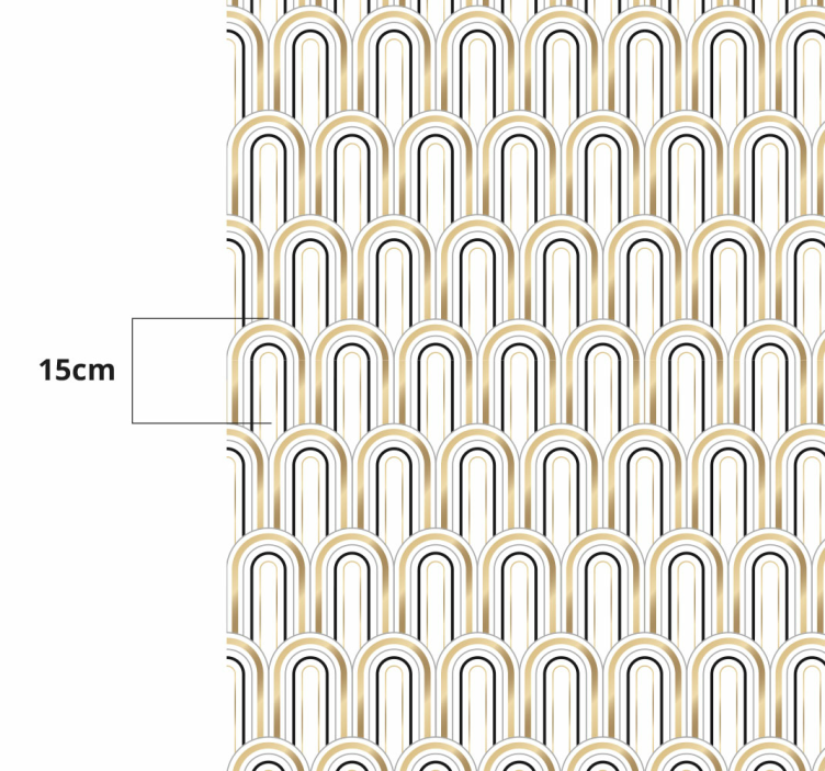 Arch Pattern Design geometric vinyl rug - TenStickers