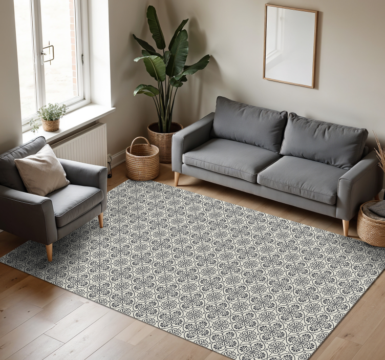 Mosaic vinyl rug elegant mosaic design - TenStickers
