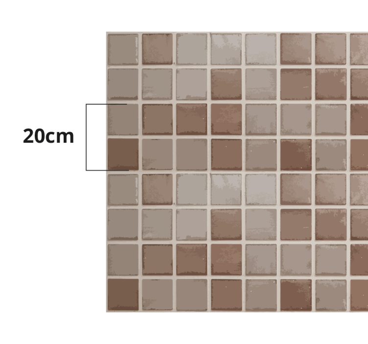 Tiled Pattern bathroom vinyl rug - TenStickers