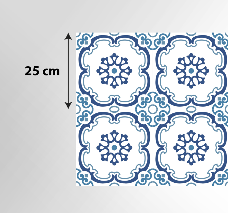 Elegant Floral Motifs marble vinyl rug - TenStickers