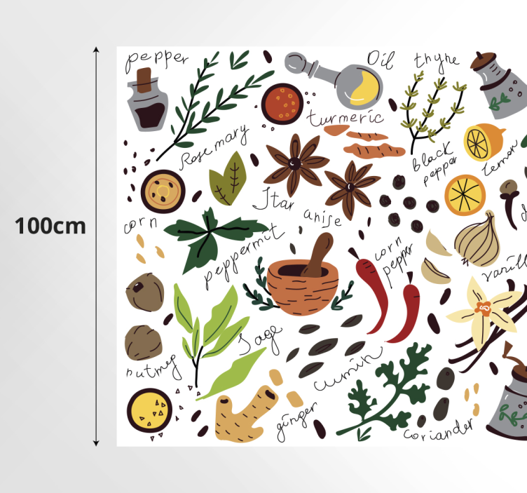 Seasoning kitchen floor tiles - TenStickers