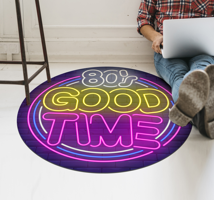 80's Good Time custom rug - TenStickers