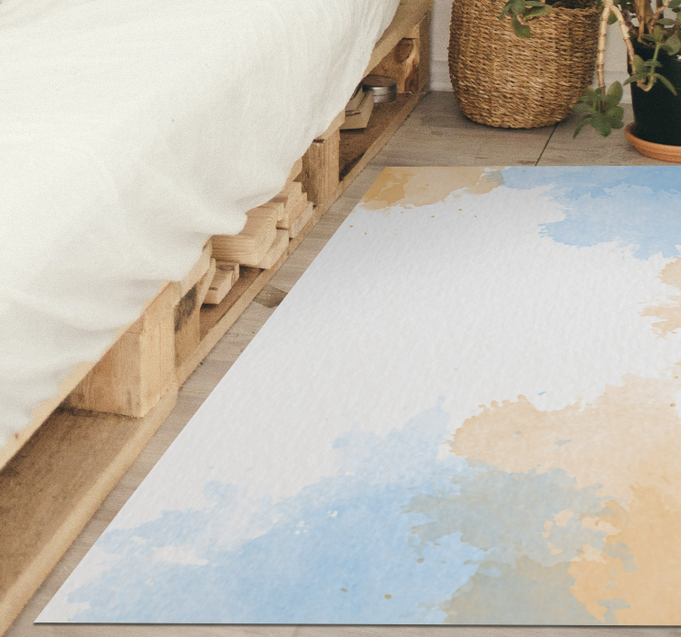 Abstract Cloudscape nature vinyl rug - TenStickers