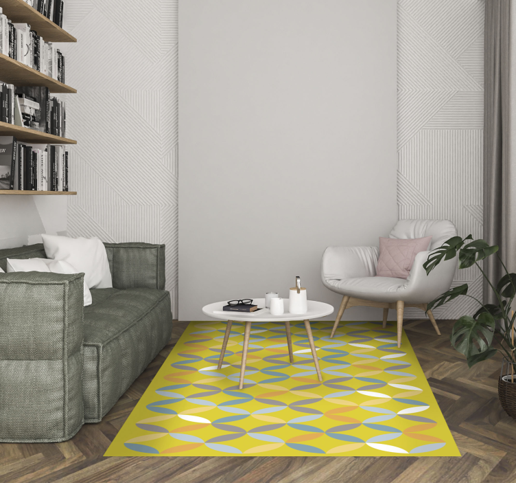 Abstract Geometric Composition geometric vinyl rug - TenStickers