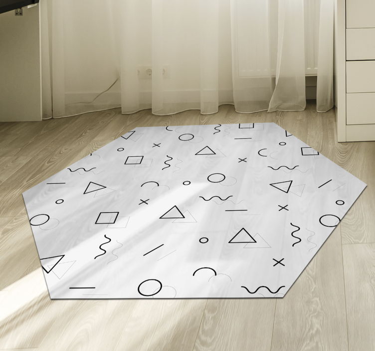 Abstract Geometry geometric vinyl rug - TenStickers