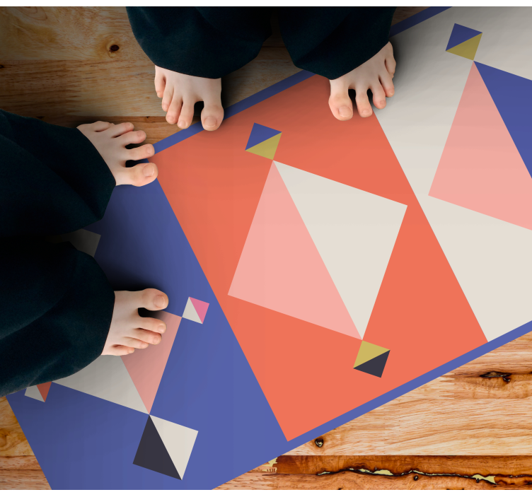 Abstract modern forms geometric vinyl rug - TenStickers