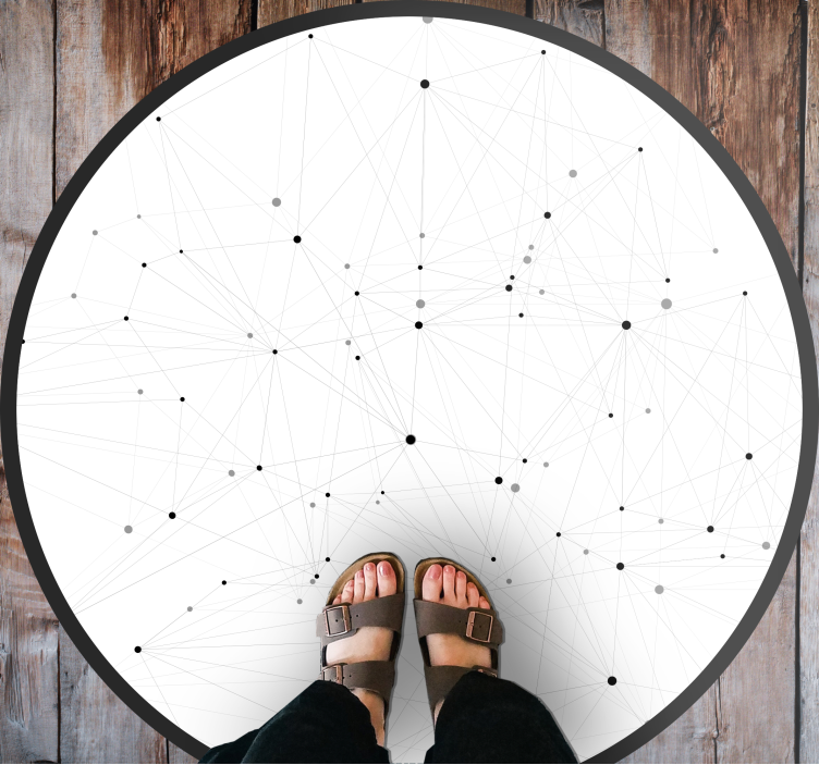 Abstract Network Pattern modern vinyl rug - TenStickers