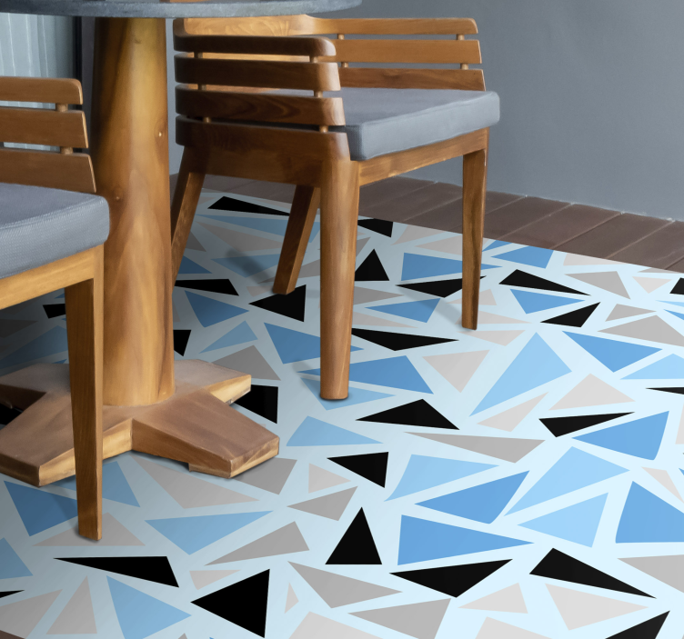 Abstract Triangular Pattern geometric vinyl rug - TenStickers