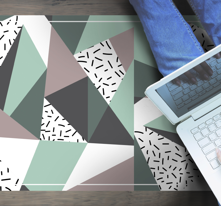 Abstract Triangular Shapes geometric vinyl rug - TenStickers