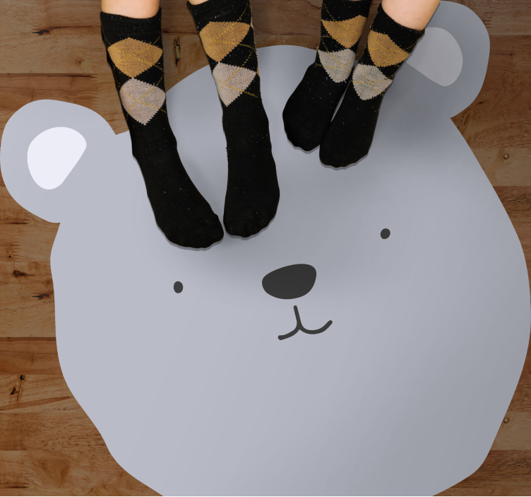 Adorable Bear Cartoon kids rug - TenStickers