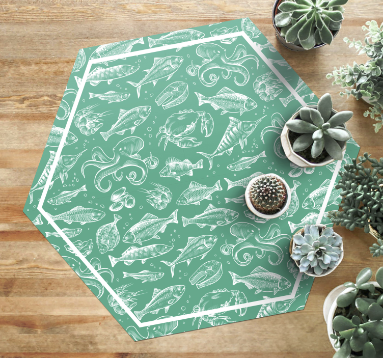 Aquatic Enchantment animal vinyl rug - TenStickers