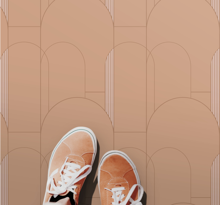 Arch Pattern Surface striped vinyl rug - TenStickers