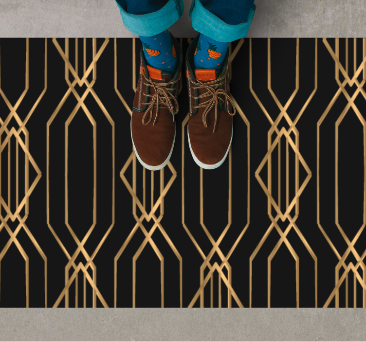 Art Deco Elegance geometric rug - TenStickers
