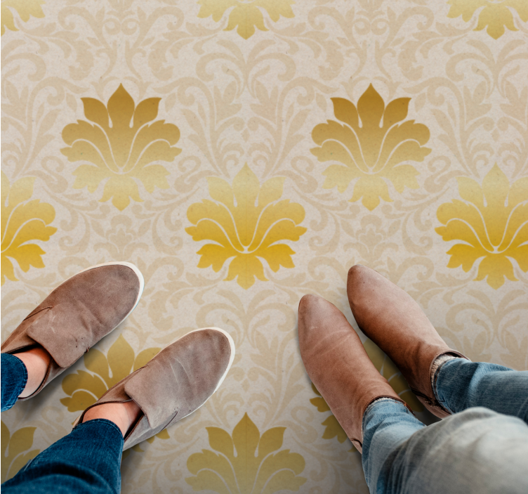 Baroque Pattern Elegance vintage vinyl rug - TenStickers