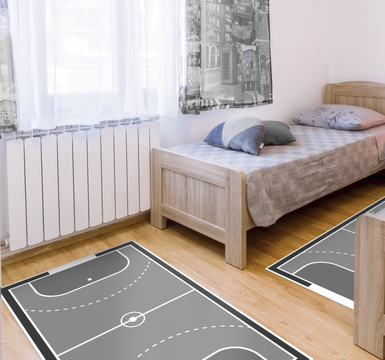 Handball court design game vinyl rug - TenStickers