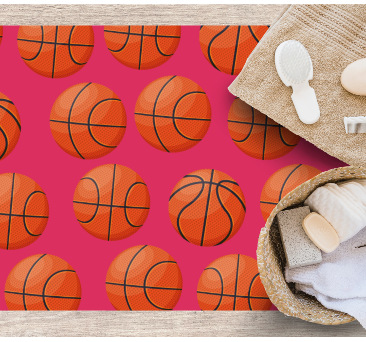 Basketball Motif kids vinyl rug - TenStickers
