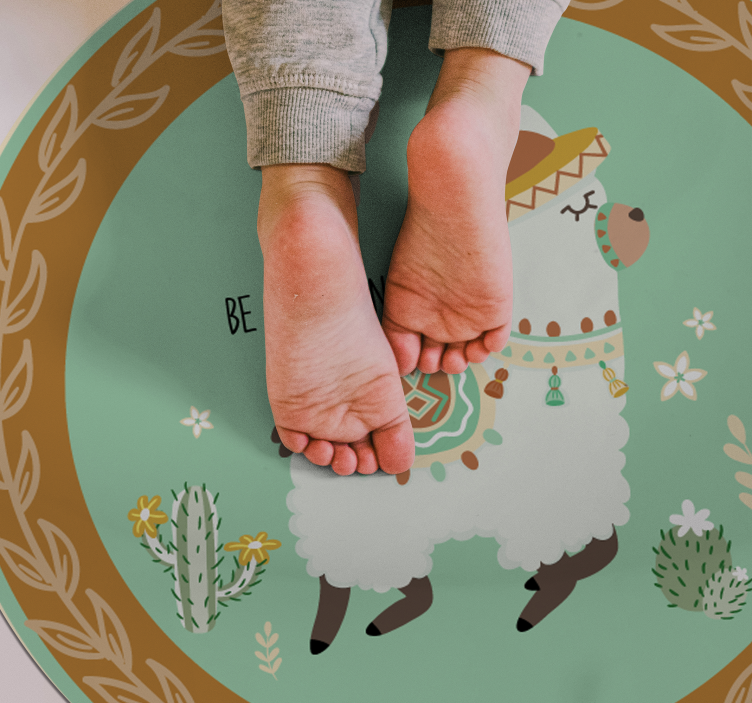 Be Llamazing animal vinyl rug - TenStickers