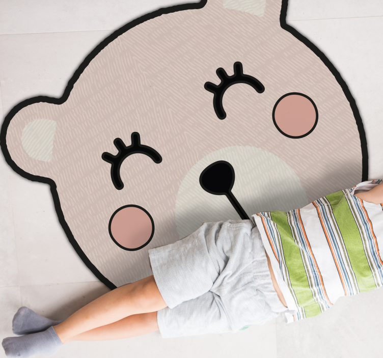 Bear Character Piece kids vinyl rug - TenStickers