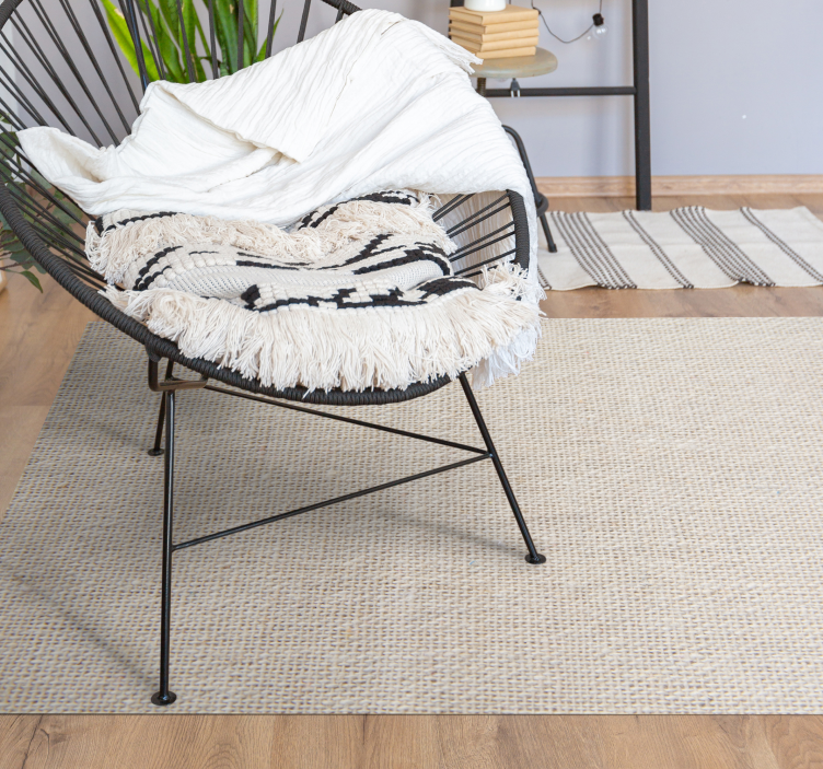 beige cotton texture nordic rug - TenStickers