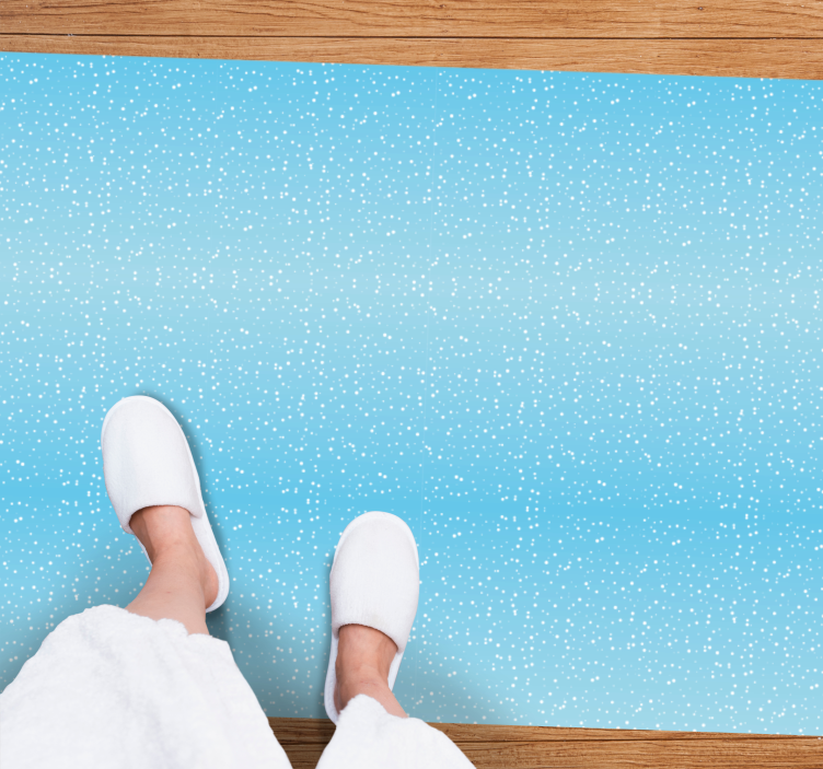 Blue shimmer overlay blue vinyl rug - TenStickers