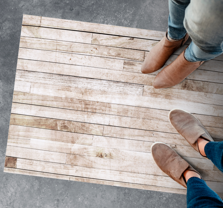 Bright boards appearance wood effect vinyl rug - TenStickers
